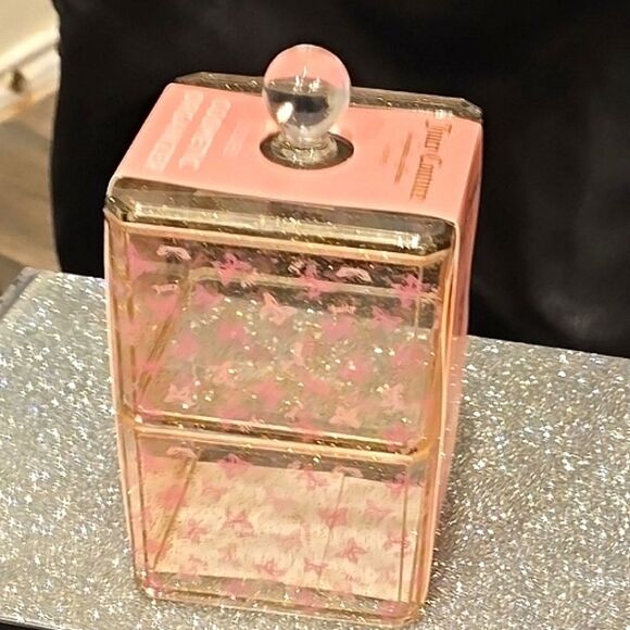 Juicy Couture Home Butterflies Juicy Logo Lidded Cosmetic Organizer 3-PC Set - Picture 8 of 12